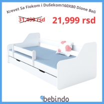 Krevet Sa Fiokom i Dušekom160X80 Dione Beli