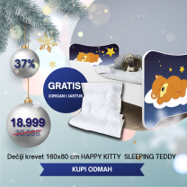 dečiji krevet meda spava na oblaku