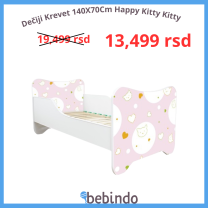 Dečiji Krevet 140X70Cm Happy Kitty Kitty
