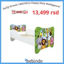 Dečiji Krevet 140X70Cm Happy Kitty Madagascar