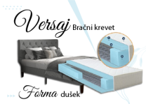 Versaj Bračni Krevet 201x149x112 cm + Forma Dušek za Bračni krevet 138x192 cm