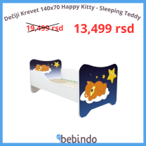 Dečiji Krevet 140X70Cm Happy Kitty Sleeping Teddy