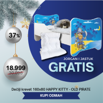 Dečiji Krevet 160X80Cm Happy Kitty Old Pirate + Jorgan i Jastuk